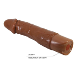 PRETTY LOVE - DONALD REALISTISCHER VIBRATOR 19,5 CM Ø 4 CM BRAUN
