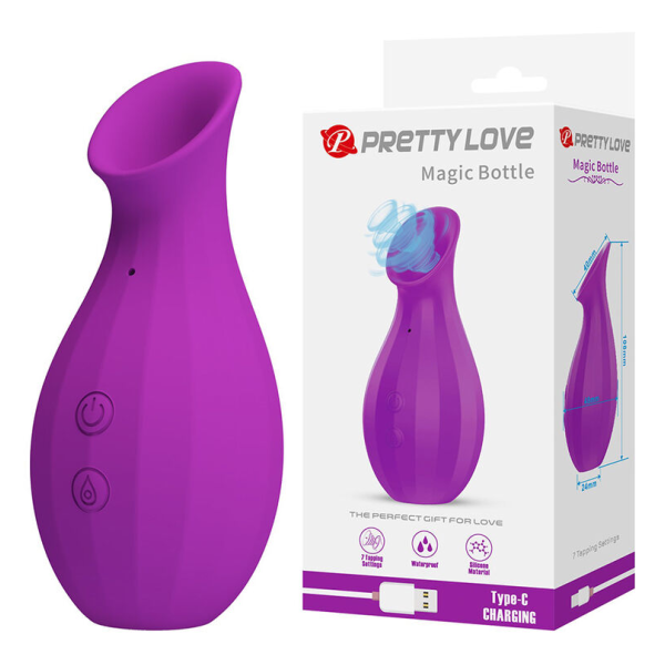PRETTY LOVE - MAGIC BOTTLE RECHARGEABLE CLITORAL SUCTION STIMULATOR PURPLE