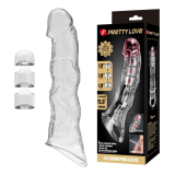 PRETTY LOVE - ADJUSTABLE PENIS EXTENSION SLEEVE 28 CM Ø 4.5 CM TRANSPARENT