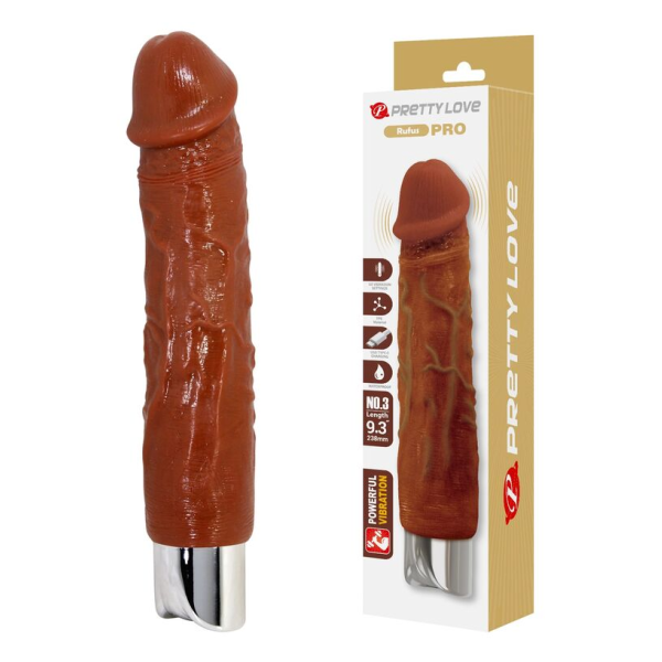 PRETTY LOVE - PRO REALISTIC VIBRATOR 23.5 CM Ø 4.8 CM BROWN