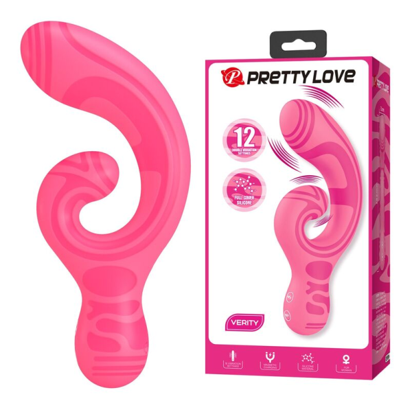 PRETTY LOVE - VERITY MASSEUR À DOUBLE EXTRÉMITÉ RECHARGEABLE PAR USB