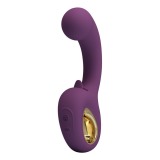 PRETTY LOVE - BRYNNLEE VIBRATORE RICARICABILE CON STIMOLATORE ORALE, 10 VIBRAZIONI E 5 FUNZIONI DI LECCATA, VIOLA