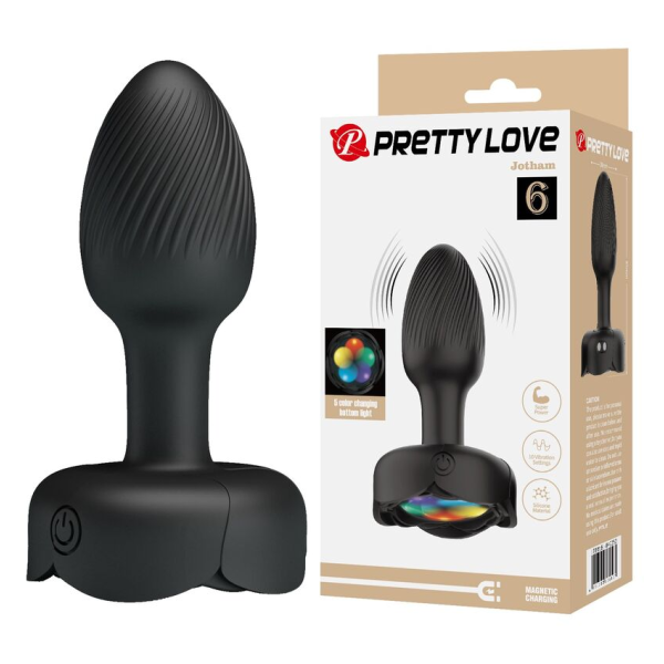 PRETTY LOVE - PLUG ANAL VIBRANT RECHARGEABLE 10 MODES NOIR