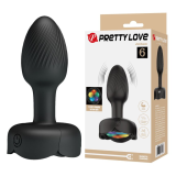 PRETTY LOVE – WIEDERAUFLADBARER VIBRATIONS-ANALPLUG MIT 10 MODI, SCHWARZ