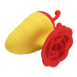PRETTY LOVE - STIMOLATORE CLITORIDEO RICARICABILE LITTLE BEE, 7 MODALITÀ, ROSSO/GIALLO