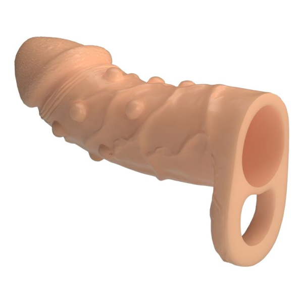 PRETTY LOVE - MANCHON D'EXTENSION PÉNIENNE DORT 14 CM Ø 4 CM NATUREL