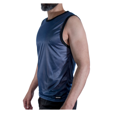 MACHO - T-SHIRT BLEU MARINE TAILLE S/M