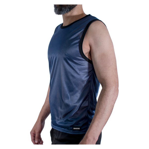 MACHO - T-SHIRT BLU NAVY L/XL