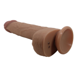 PRETTY LOVE - TOMMY REALISTIC THRUSTING VIBRATOR WITH REMOTE CONTROL DARK BROWN