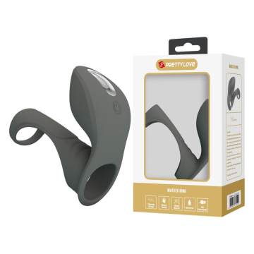 PRETTY LOVE - RECHARGEABLE VIBRATING RING WITH DUAL STIMULATOR