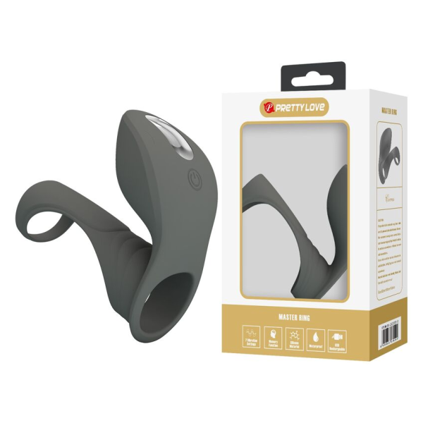 PRETTY LOVE - ANNEAU VIBRANT RECHARGEABLE AVEC DOUBLE STIMULATEUR
