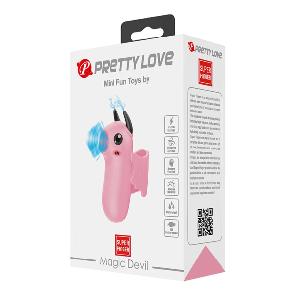 PRETTY LOVE - MAGIC DEVIL RECHARGEABLE FINGER STIMULATOR PINK