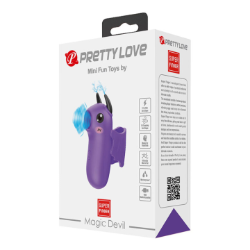 PRETTY LOVE - STIMULATEUR DE DOIGTS RECHARGEABLE MAGIC DEVIL VIOLET