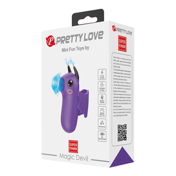 PRETTY LOVE - MAGIC DEVIL PURPLE RECHARGEABLE FINGER STIMULATOR