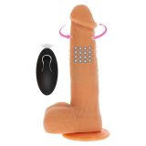 GET REAL - PELLE DILDO VIBRANTE CON PERLINE ROTANTI