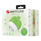 PRETTY LOVE - STIMOLATORE CLITORIDEO RICARICABILE CON EFFETTO LINGUA, VERDE