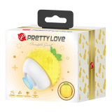 PRETTY LOVE - STIMULATEUR CLITORIAL RECHARGEABLE À SUCCION ET À POUSSÉE JAUNE