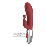 PRETTY LOVE - VIBRATORE A FORMA DI CONIGLIO IN PALISSANDRO, 30 FUNZIONI, RICARICABILE TRAMITE USB, ROSSO