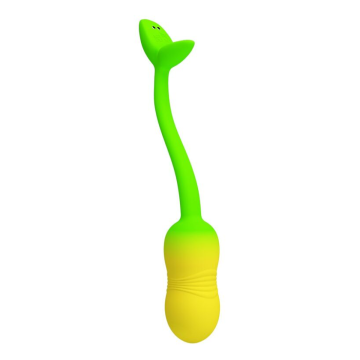 PRETTY LOVE – PULSIERENDES VIBRATIONS-EI MIT APP-STEUERUNG, 12 FUNKTIONEN, USB-AUFLADBAR, GRÜN-GELB