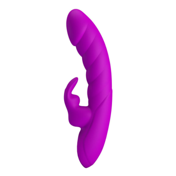 PRETTY LOVE - MONICA WIEDERAUFLADBARER DOPPEL-STIMULATIONSVIBRATOR FÜR G-PUNKT UND KLITORIS, LILA
