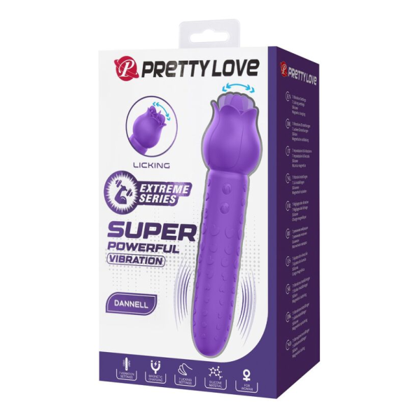 PRETTY LOVE - DANNELL RECHARGEABLE ORAL AND CLITORAL STIMULATOR VIBRATOR PURPLE
