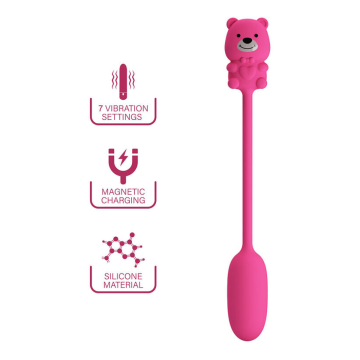 PRETTY LOVE - VIBRATORE A PROIETTILE RICARICABILE OLSON CON TELECOMANDO CABLATO ROSA