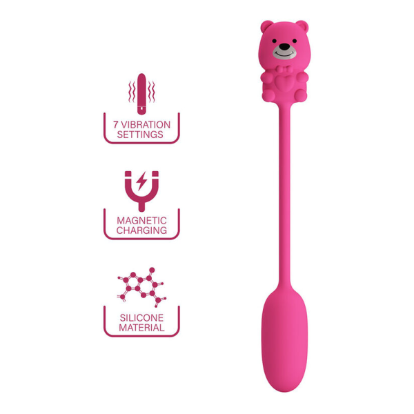 PRETTY LOVE - VIBRATORE A PROIETTILE RICARICABILE OLSON CON TELECOMANDO CABLATO ROSA