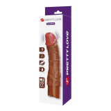 PRETTY LOVE - DONALD VIBRATORE REALISTICO 19,5 CM Ø 4 CM MARRONE