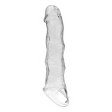 PRETTY LOVE - MANICOTTO REGOLABILE PER L'ESTENSIONE DEL PENE 28 CM Ø 4,5 CM TRASPARENTE