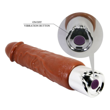 PRETTY LOVE - VIBRATEUR RÉALISTE PROFESSIONNEL 23,5 CM Ø 4,8 CM MARRON