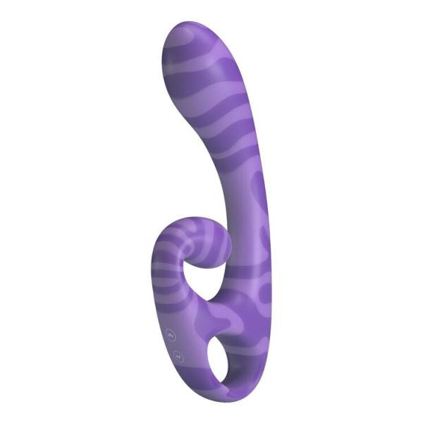 PRETTY LOVE - VIBRATORE A DOPPIA ESTIVA CON MANICO 19 CM Ø 3,5 CM VIOLA