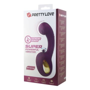 PRETTY LOVE - BRYNNLEE VIBRATORE RICARICABILE CON STIMOLATORE ORALE, 10 VIBRAZIONI E 5 FUNZIONI DI LECCATA, VIOLA