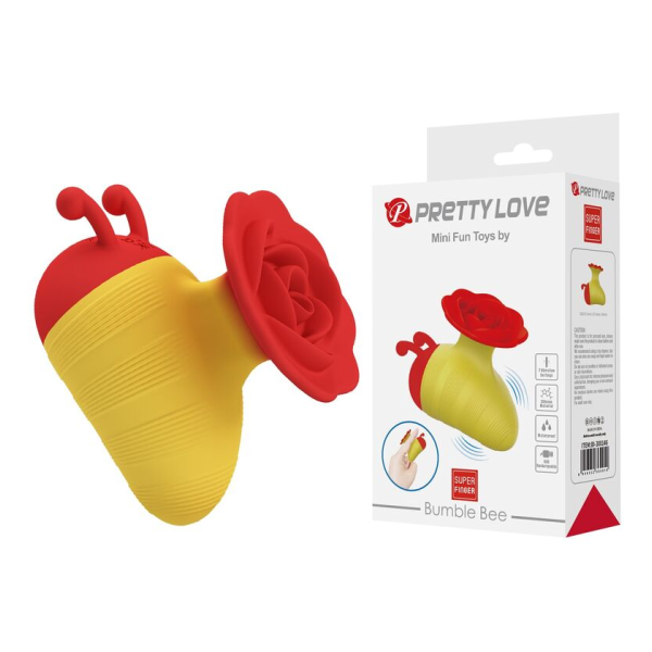 PRETTY LOVE - LITTLE BEE RECHARGEABLE CLITORAL STIMULATOR 7 MODES RED/YELLOW