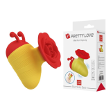PRETTY LOVE - LITTLE BEE WIEDERAUFLADBARER KLITORALSTIMULATOR 7 MODI ROT/GELB