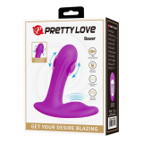 PRETTY LOVE - MASSAGGIATORE PROSTATICO RICARICABILE BAUER, 12 MODALITÀ, VIOLA