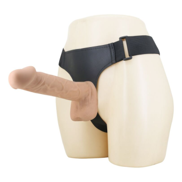 PRETTY LOVE - KASPAR HARNESS WITH FLEXIBLE DILDO 21 CM Ø 5 CM NATURAL