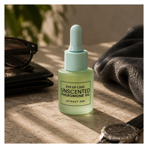 EYE OF LOVE - OLIO PROFUMATO CON FEROMONI PER UOMO, SENZA PROFUMO, 20 ML