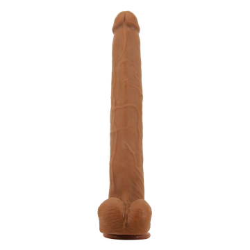 PRETTY LOVE - VIGGO DILDO REALISTICO MORBIDO AL TOCCO DELLA PELLE, 36,5 CM MARRONE