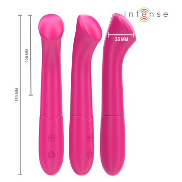 INTENSE - VIBRATORE PATY 19 CM FLESSIBILE 10 VIBRAZIONI MODELLO 2 ROSA