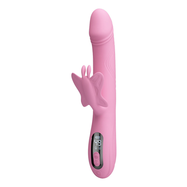 PRETTY LOVE - BELLA RABBIT VIBRATOR MIT SCHMETTERLINGS-STIMULATION UND LED PINK