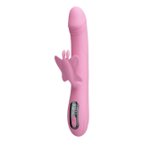 PRETTY LOVE - BELLA RABBIT VIBRATOR WITH BUTTERFLY STIMULATION AND LED PINK
