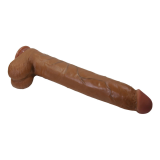PRETTY LOVE - DANY REALISTISCHER FLEXIBLER DILDO MIT SAUGNAPF 36 CM -Ø- 5,6 CM BRAUN