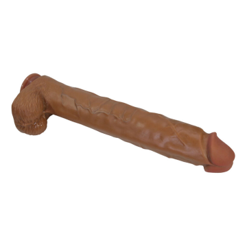 PRETTY LOVE - PAT DILDO FLESSIBILE REALISTICO CON VENTOSA 40 CM -Ø- 6 CM MARRONE