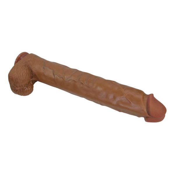 PRETTY LOVE - PAT REALISTISCHER FLEXIBLER DILDO MIT SAUGNAPF 40 CM -Ø- 6 CM BRAUN