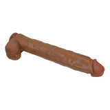 PRETTY LOVE - PAT DILDO FLESSIBILE REALISTICO CON VENTOSA 40 CM -Ø- 6 CM MARRONE