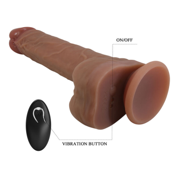 PRETTY LOVE - JONATHAN REALISTISCHER STOSSVIBRATOR MIT FERNBEDIENUNG, BRAUN