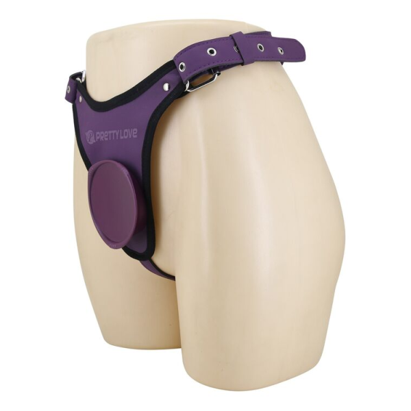 PRETTY LOVE - UNIVERSAL STRAP-ON HARNESS BRIEFS PURPLE AND BLACK