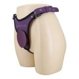 PRETTY LOVE - UNIVERSAL STRAP-ON HARNESS BRIEFS PURPLE AND BLACK