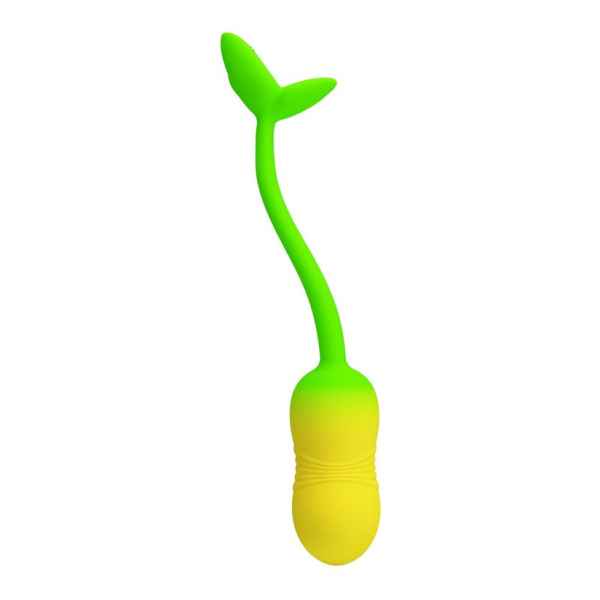 PRETTY LOVE - Å'UF VIBRANT CONTRÃ”LABLE PAR APPLICATION PULSEN 12 FONCTIONS RECHARGEABLE PAR USB VERT-JAUNE