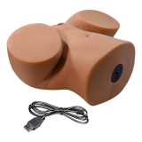 CRAZY BULL - MASTURBATORE FEMMINILE REALISTICO A DOPPIO INGRESSO CON VIBRAZIONE E ASPIRAZIONE, COLORE NATURALE